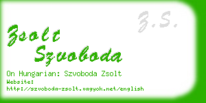 zsolt szvoboda business card